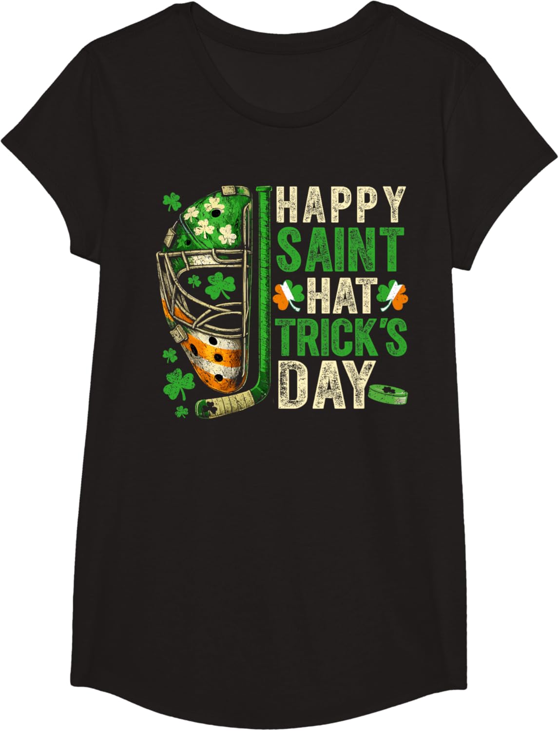 St Patricks Day Happy Saint Hat Trick Ice Hockey Player