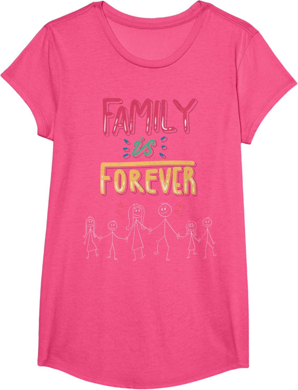 Family Is Forever - Stick Figure Design for Togetherness