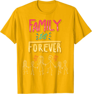 Family Is Forever - Stick Figure Design for Togetherness