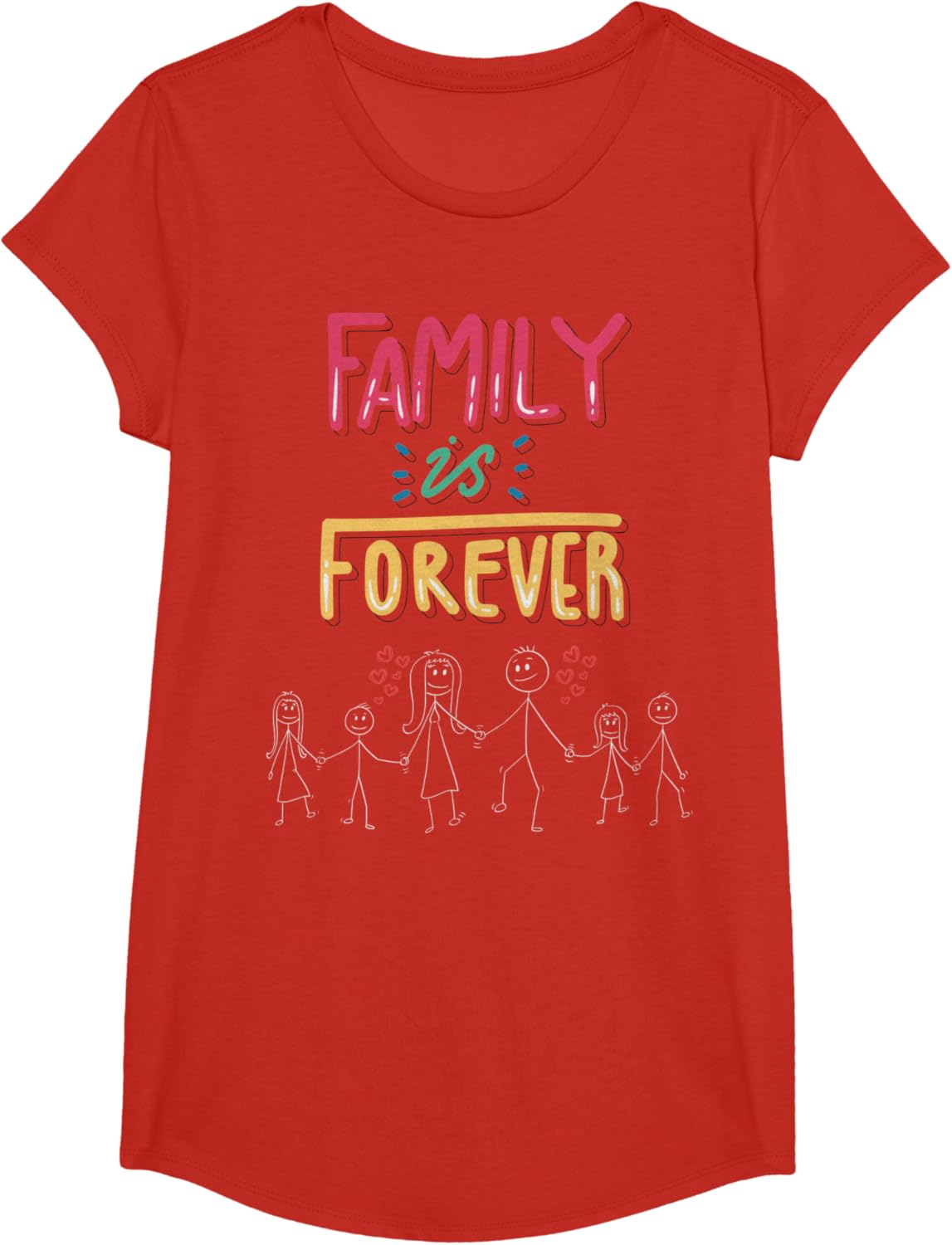 Family Is Forever - Stick Figure Design for Togetherness