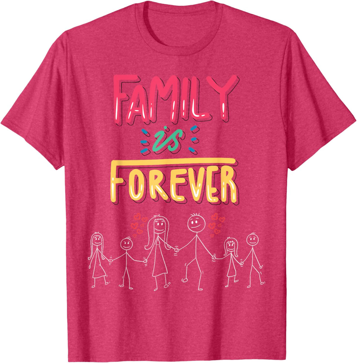 Family Is Forever - Stick Figure Design for Togetherness
