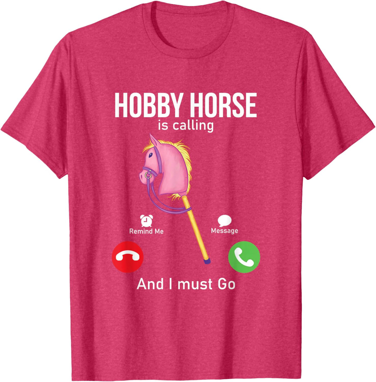 Funny Hobby Horsing Gifts For Hobby Horse Riders Unisex-Adult Black Cotton Blend T-Shirt Small Classic Fit Short Sleeve