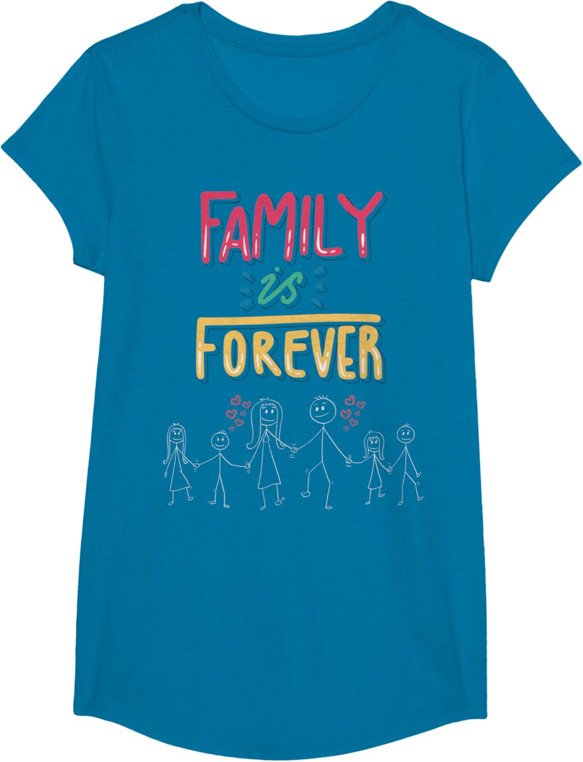 Family Is Forever - Stick Figure Design for Togetherness