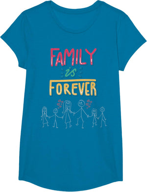 Family Is Forever - Stick Figure Design for Togetherness