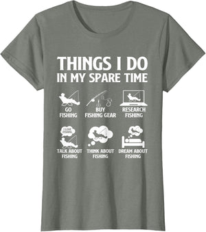 Things I Do in My Spare Time Fishing Boys Men Bass Fishing