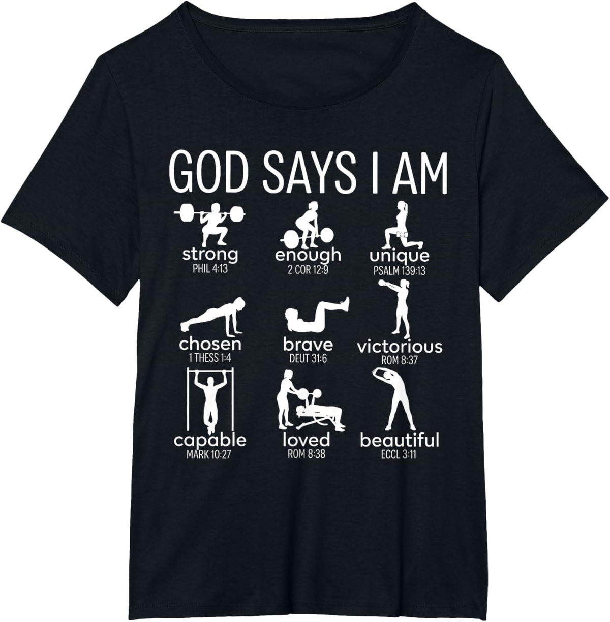 God Says I Am Christian Workout Gym Women Men