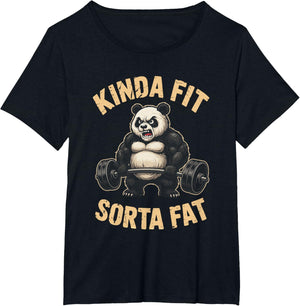 Kinda Fit Sorta Fat Funny Gym Panda Weightlifting Workout