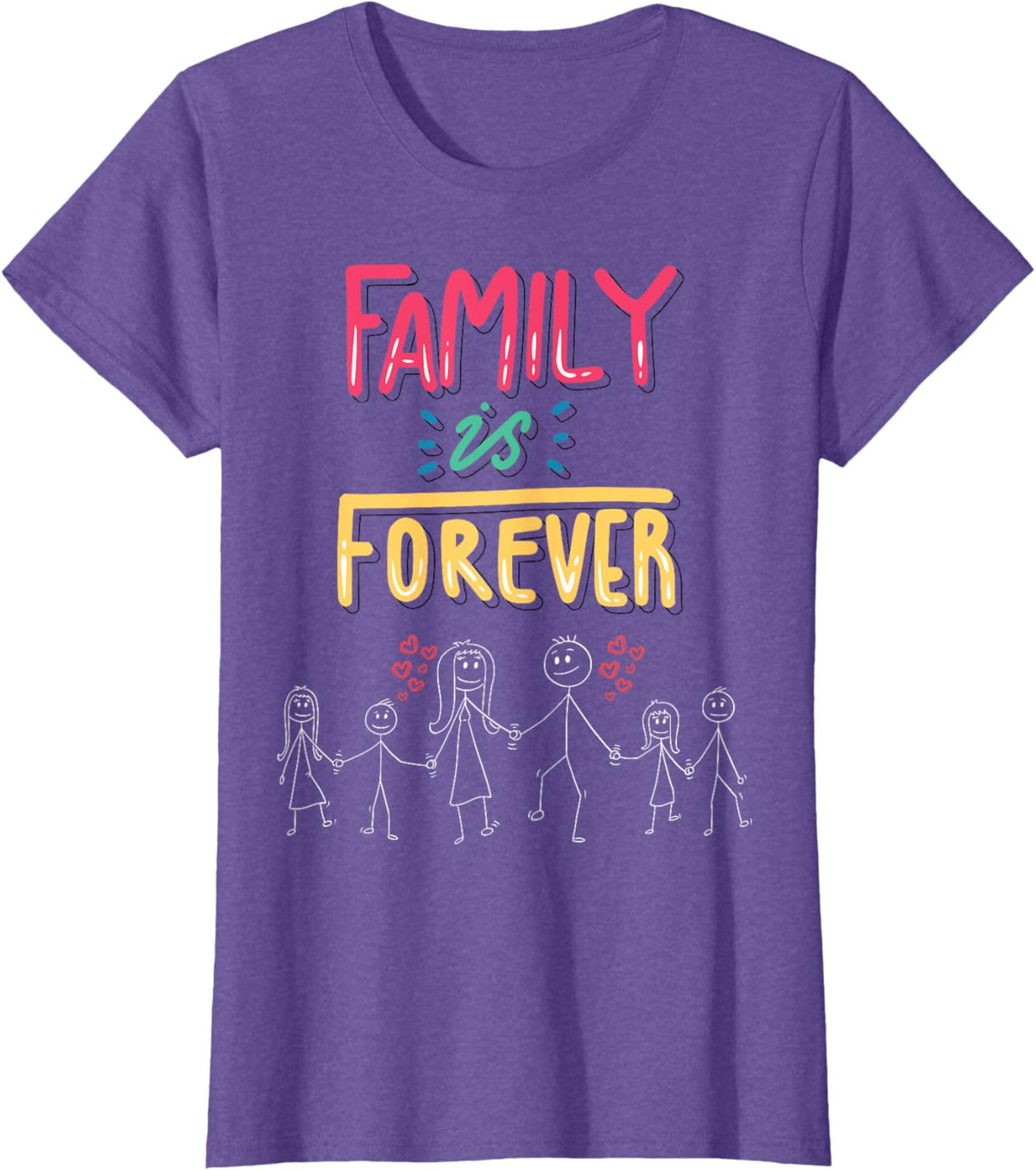 Family Is Forever - Stick Figure Design for Togetherness