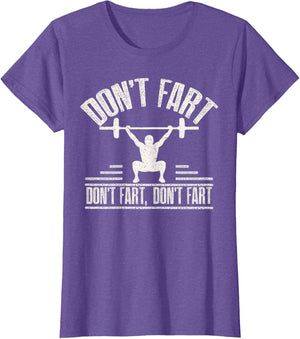 Don't Fart Funny Fitness Gym Workout Weights Squat