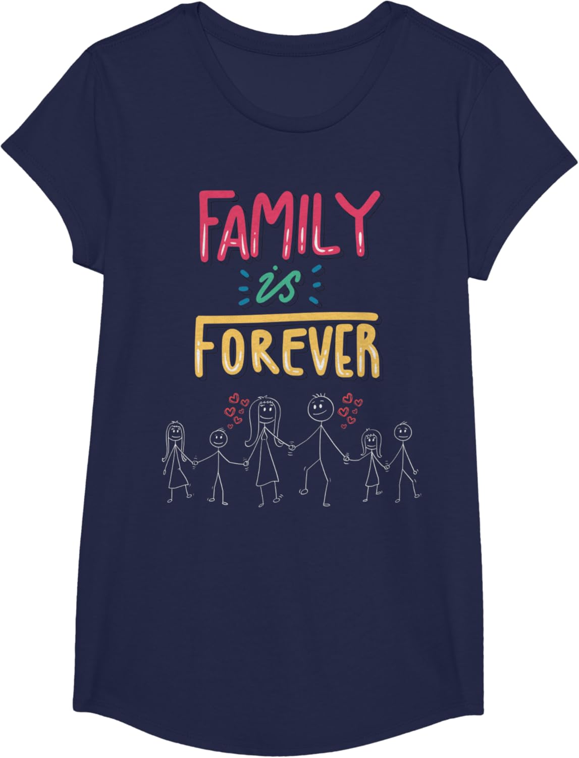 Family Is Forever - Stick Figure Design for Togetherness