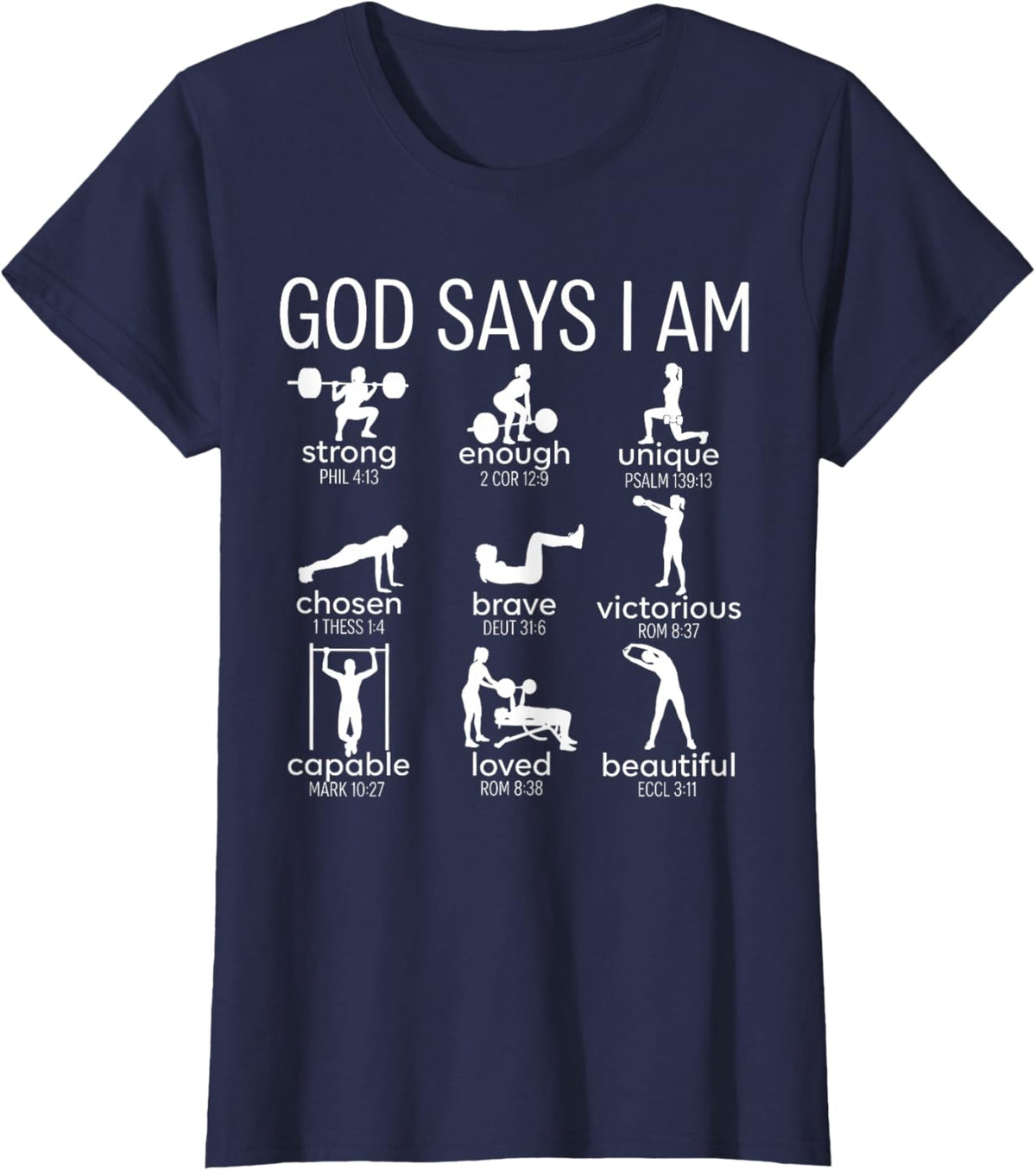 God Says I Am Christian Workout Gym Women Men