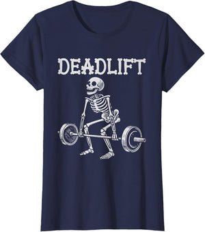 Deadlift Funny Halloween Skeleton Weight Lifting Workout