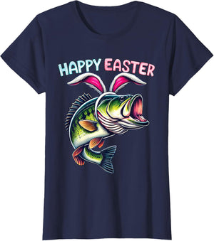 Fisherman Bunny Ears Funny Fish Easter Holiday Eggs Fishing