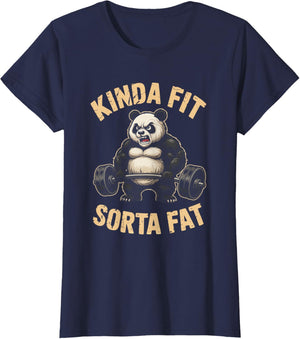 Kinda Fit Sorta Fat Funny Gym Panda Weightlifting Workout