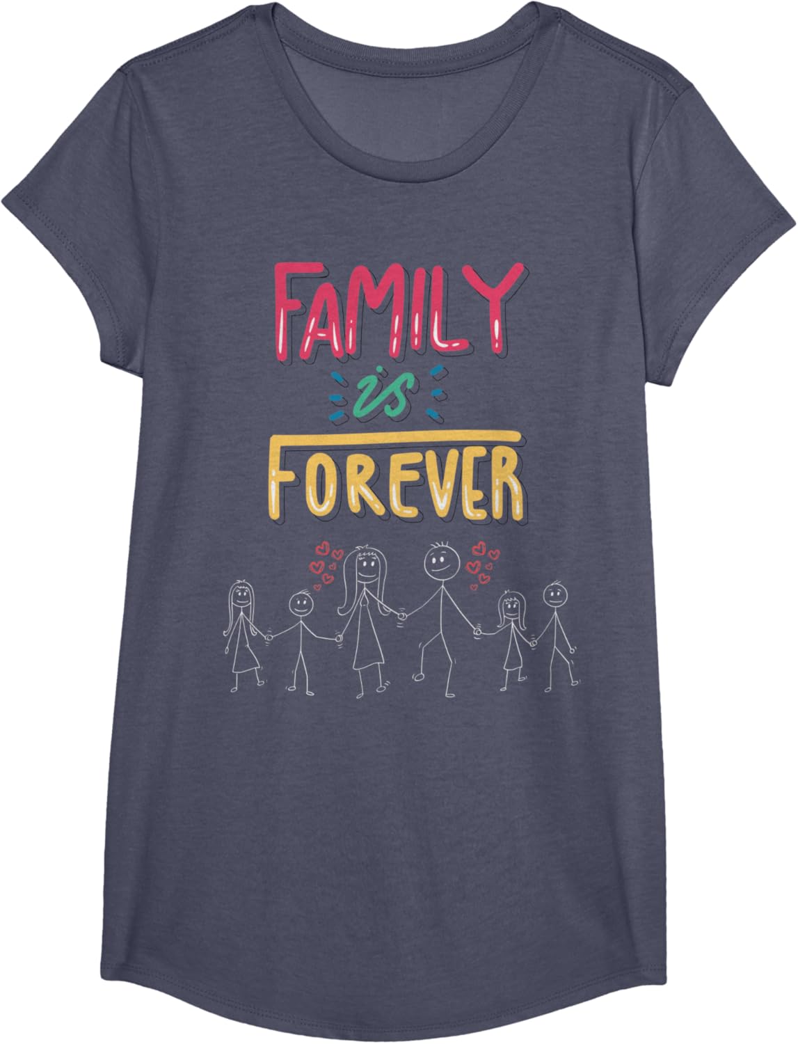 Family Is Forever - Stick Figure Design for Togetherness