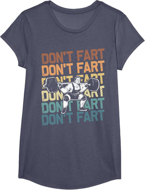 Funny Wieghtlifting Apparel for Men Women Don't Fart Lifting Weights Weightlifting Gym Fitness Workout T-Shirt, Small, Black