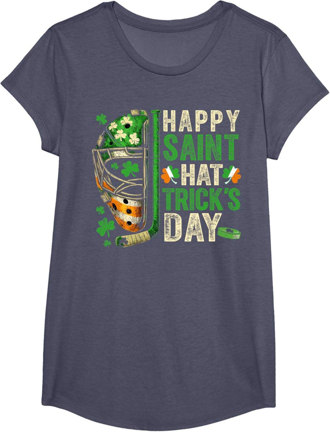 St Patricks Day Happy Saint Hat Trick Ice Hockey Player