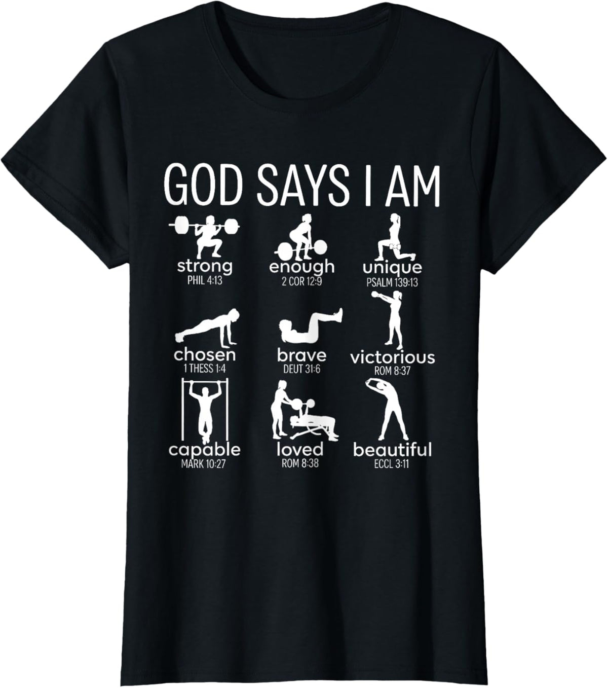 God Says I Am Christian Workout Gym Women Men