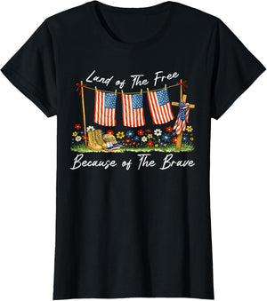 Land of The Free Because of The Brave Memorial Day Veteran