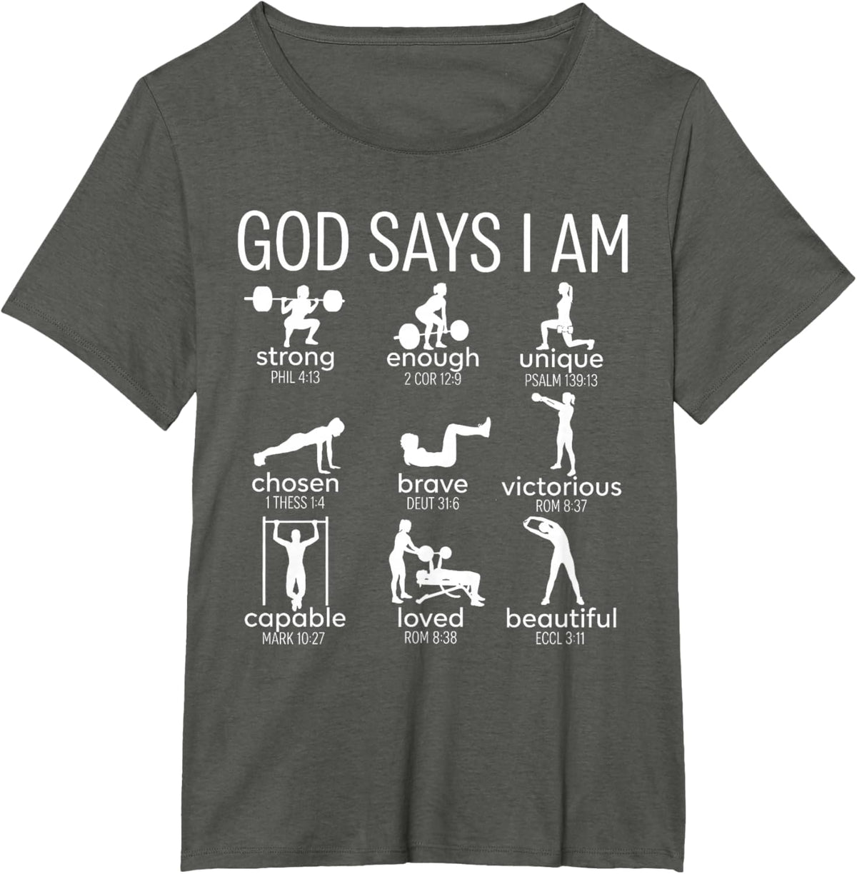 God Says I Am Christian Workout Gym Women Men
