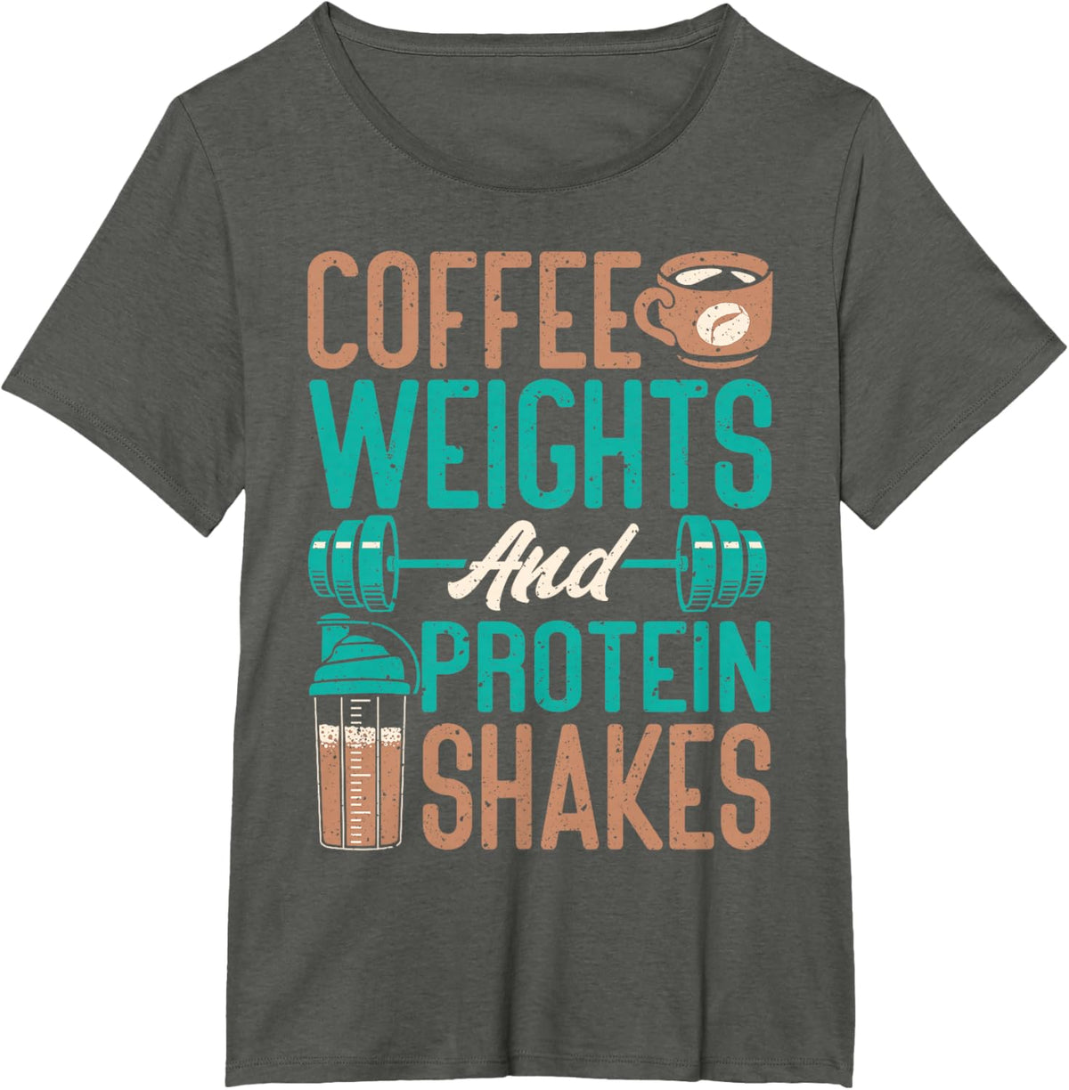 Coffee Weights and Protein Shakes Weightlifting Workout