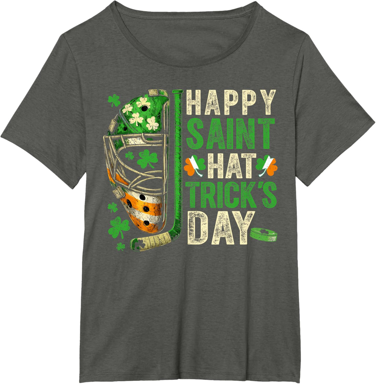 St Patricks Day Happy Saint Hat Trick Ice Hockey Player