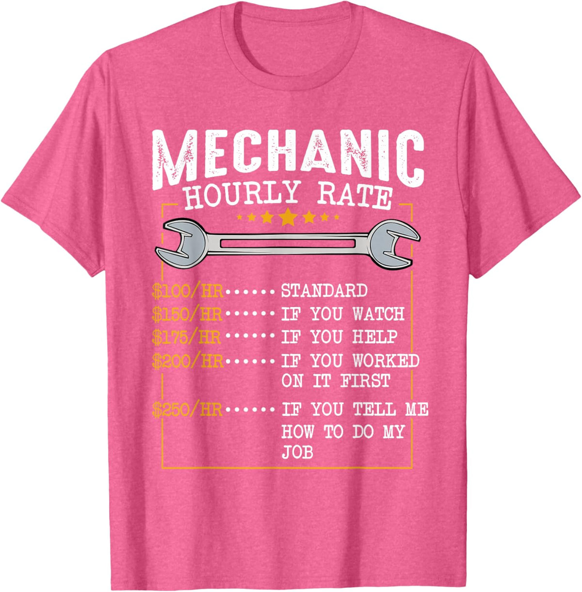 Mechanic Hourly Rate Car Mechatronics Engineer Profession Car Gift