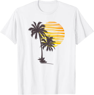 Beach Palm Tree T-Shirt Nice Funny Holiday Summer Holiday