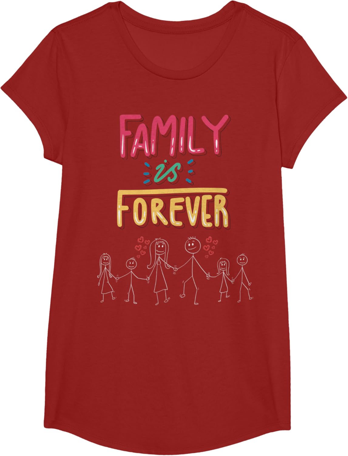 Family Is Forever - Stick Figure Design for Togetherness