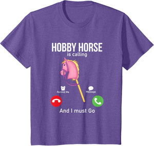 Funny Hobby Horsing Gifts For Hobby Horse Riders Unisex-Adult Black Cotton Blend T-Shirt Small Classic Fit Short Sleeve