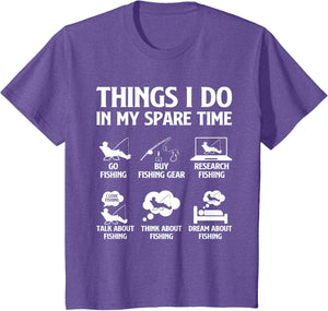Things I Do in My Spare Time Fishing Boys Men Bass Fishing