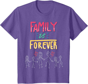 Family Is Forever - Stick Figure Design for Togetherness