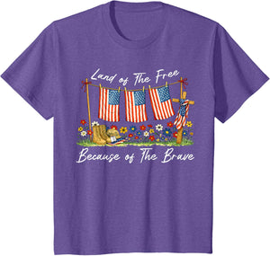 Land of The Free Because of The Brave Memorial Day Veteran
