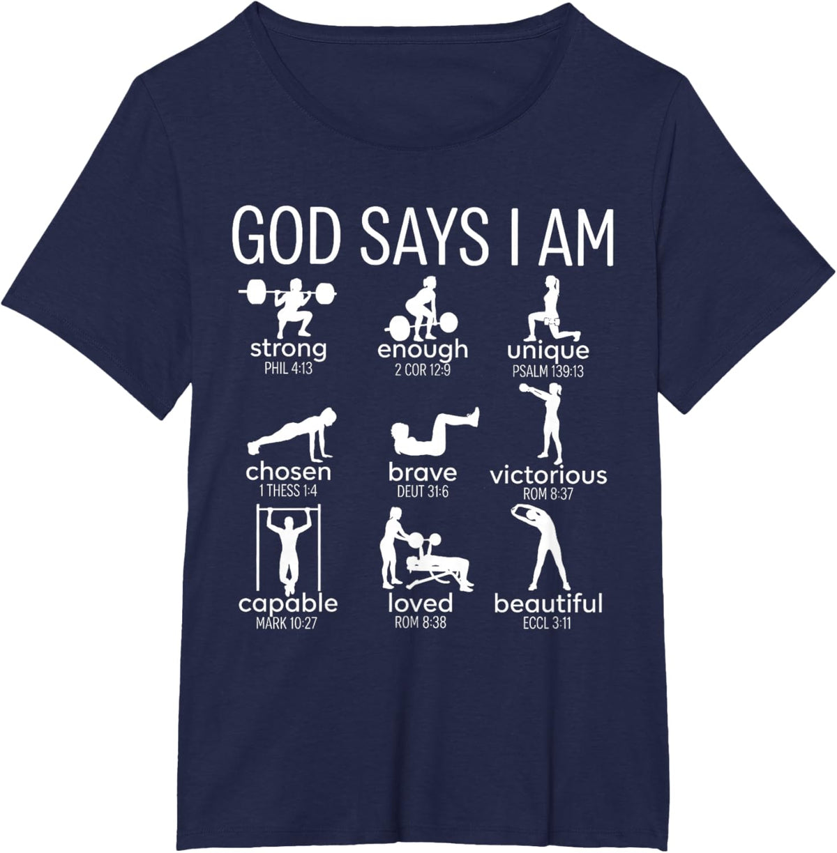 God Says I Am Christian Workout Gym Women Men