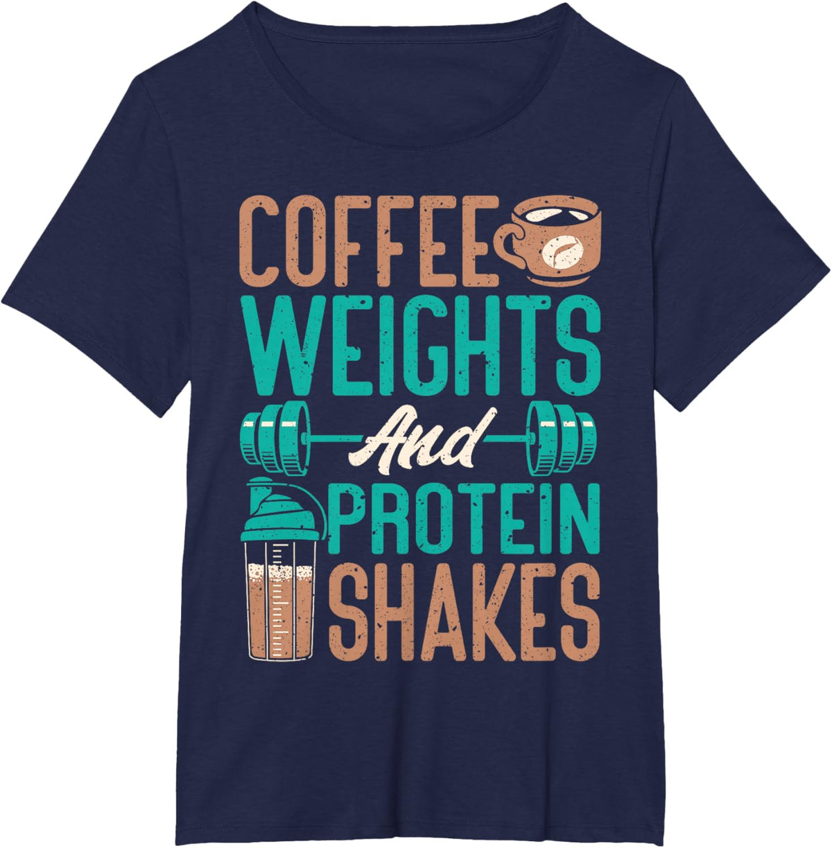Coffee Weights and Protein Shakes Weightlifting Workout