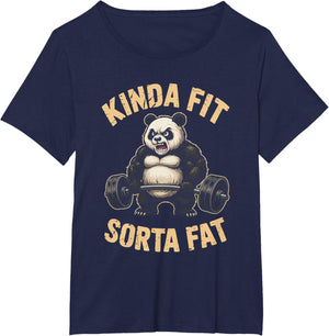 Kinda Fit Sorta Fat Funny Gym Panda Weightlifting Workout