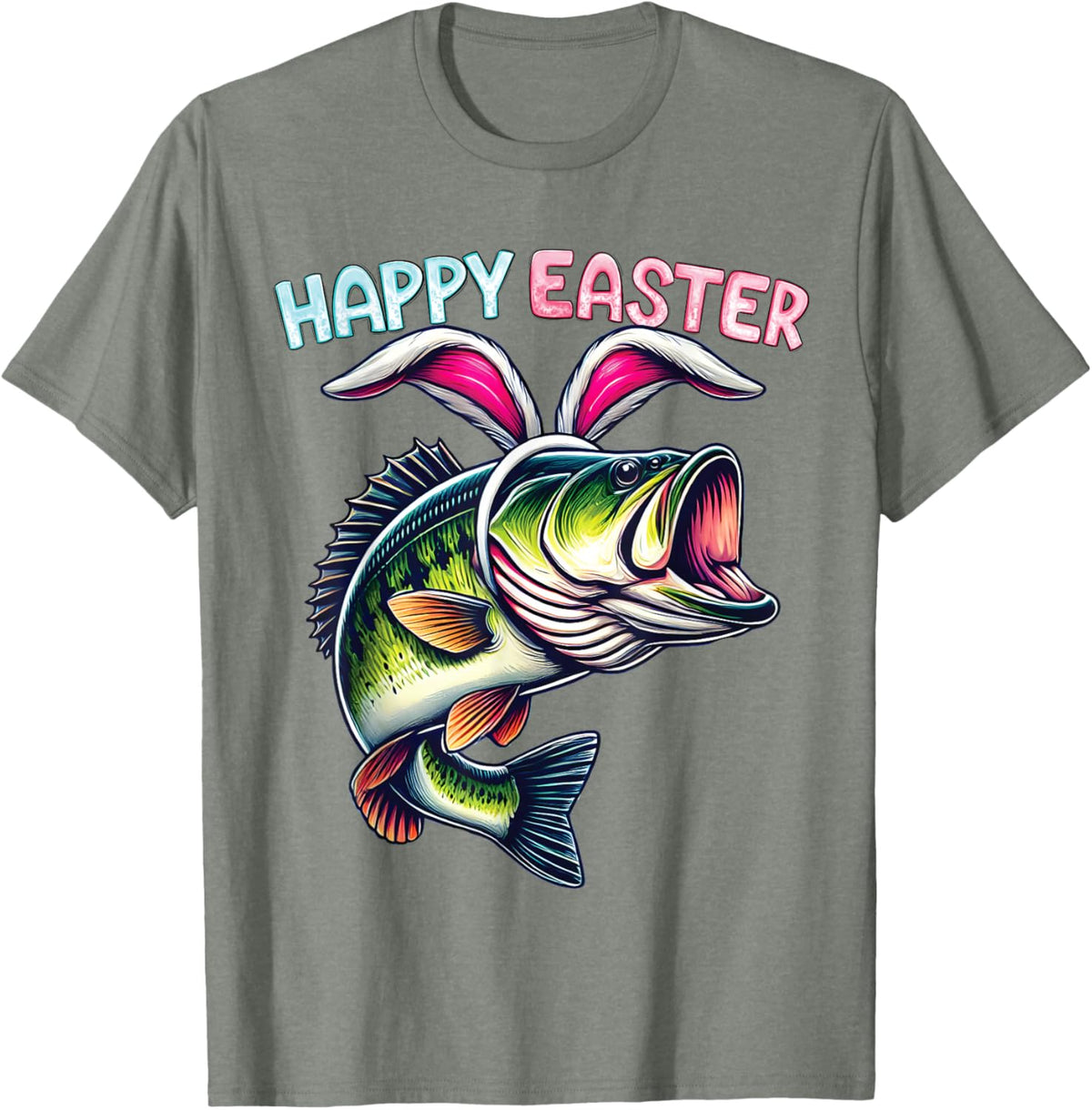 Fisherman Bunny Ears Funny Fish Easter Holiday Eggs Fishing