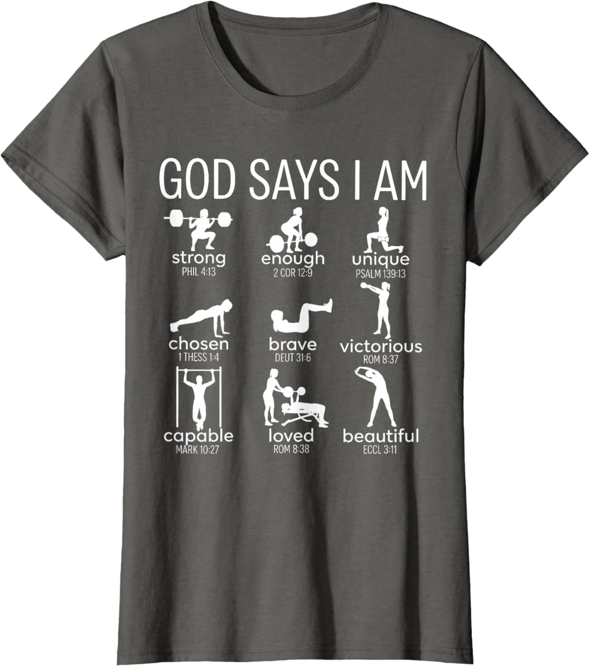 God Says I Am Christian Workout Gym Women Men