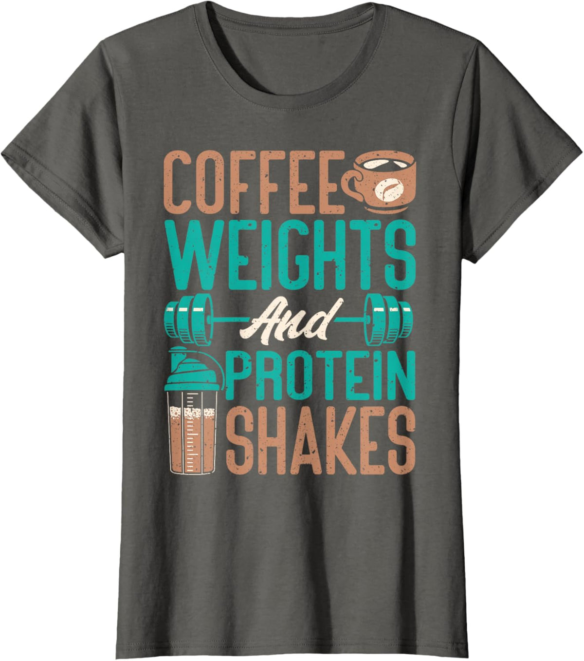 Coffee Weights and Protein Shakes Weightlifting Workout