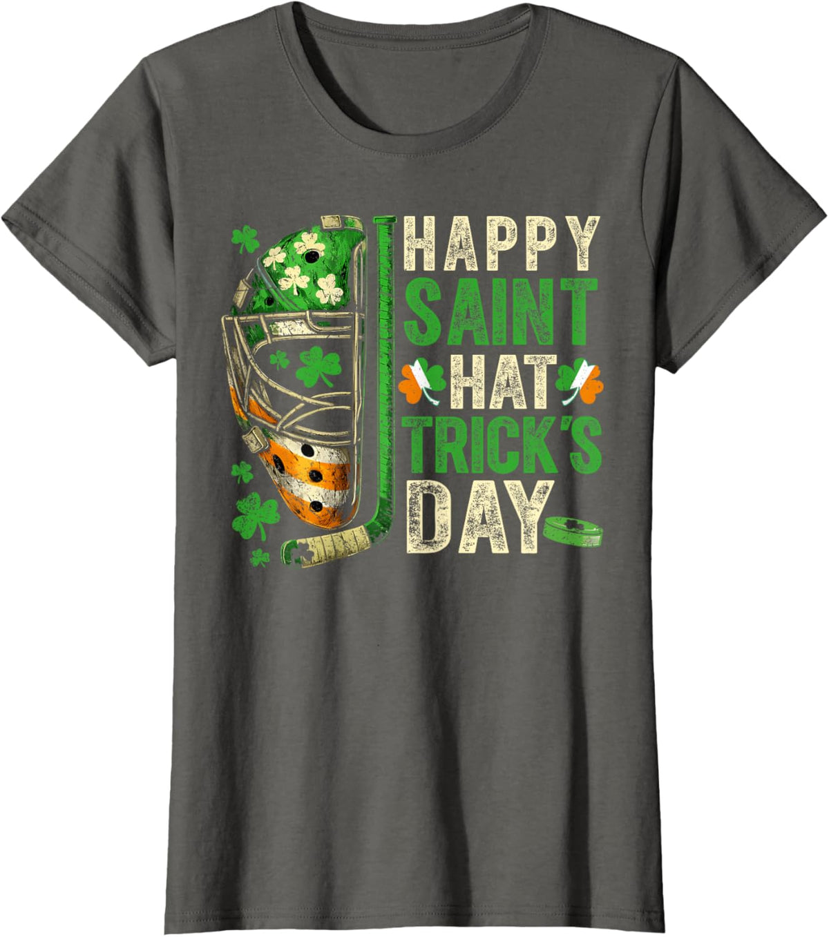St Patricks Day Happy Saint Hat Trick Ice Hockey Player
