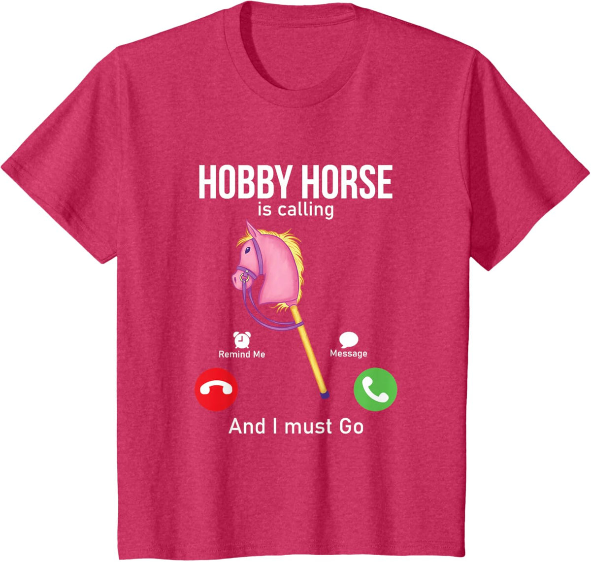 Funny Hobby Horsing Gifts For Hobby Horse Riders Unisex-Adult Black Cotton Blend T-Shirt Small Classic Fit Short Sleeve