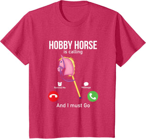 Funny Hobby Horsing Gifts For Hobby Horse Riders Unisex-Adult Black Cotton Blend T-Shirt Small Classic Fit Short Sleeve