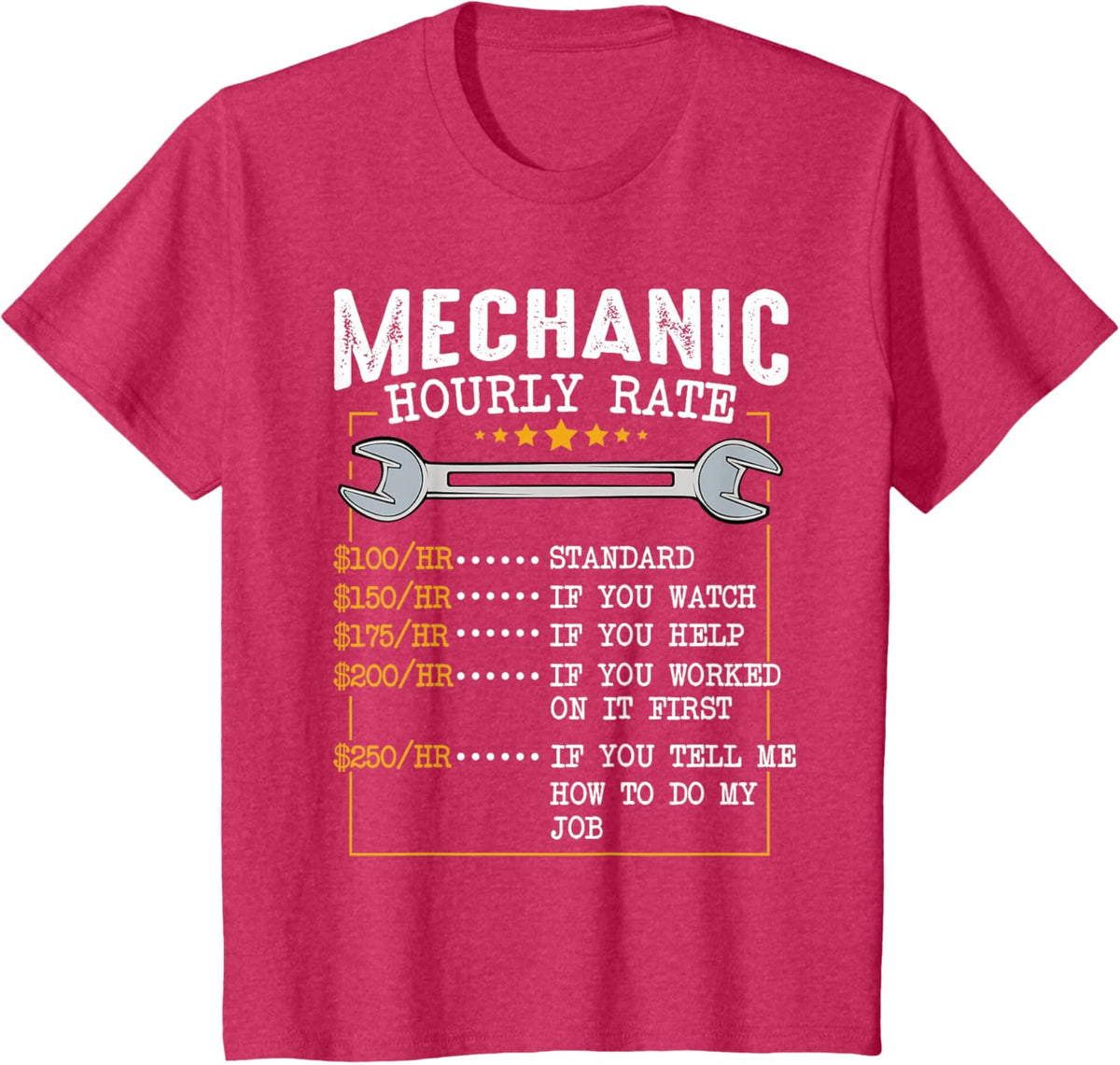 Mechanic Hourly Rate Car Mechatronics Engineer Profession Car Gift