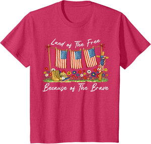Land of The Free Because of The Brave Memorial Day Veteran