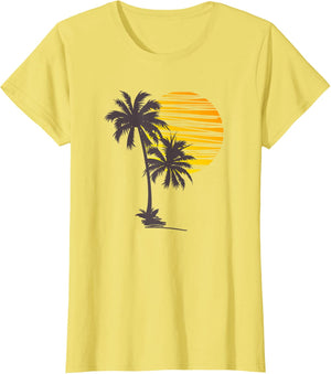 Beach Palm Tree T-Shirt Nice Funny Holiday Summer Holiday