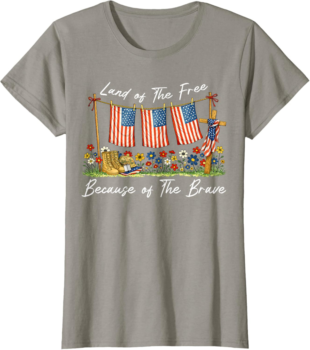 Land of The Free Because of The Brave Memorial Day Veteran