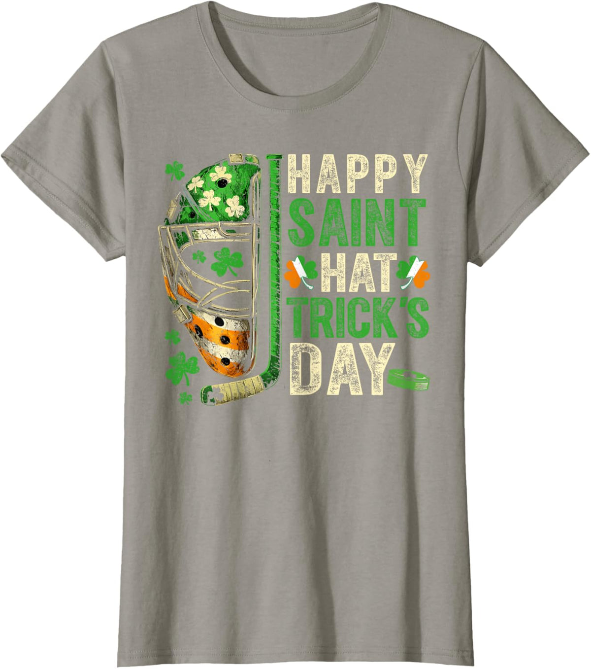 St Patricks Day Happy Saint Hat Trick Ice Hockey Player