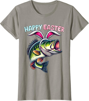 Fisherman Bunny Ears Funny Fish Easter Holiday Eggs Fishing