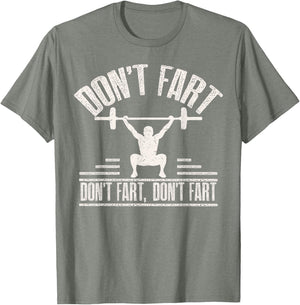 Don't Fart Funny Fitness Gym Workout Weights Squat