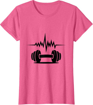 Heartbeat Fitness Enthusiast Dumbbell Motivation
